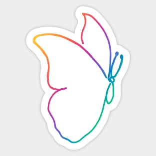 One line butterfly Sticker